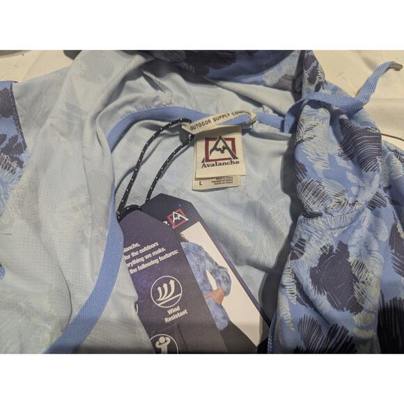 Avalanche Womens Hooded Jacket Windbreaker Sz L Gardenia Dreams Print Stretch - Picture 2 of 4